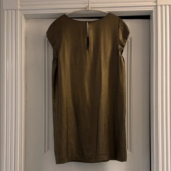 NWOT Joie Metallic Gold dress size large - Picture 4 of 8